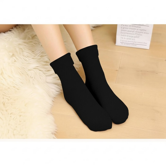 Women’s Woolen Quarter Socks – Black