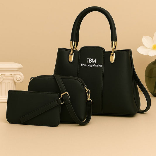 Ladies Handbag Set – Black